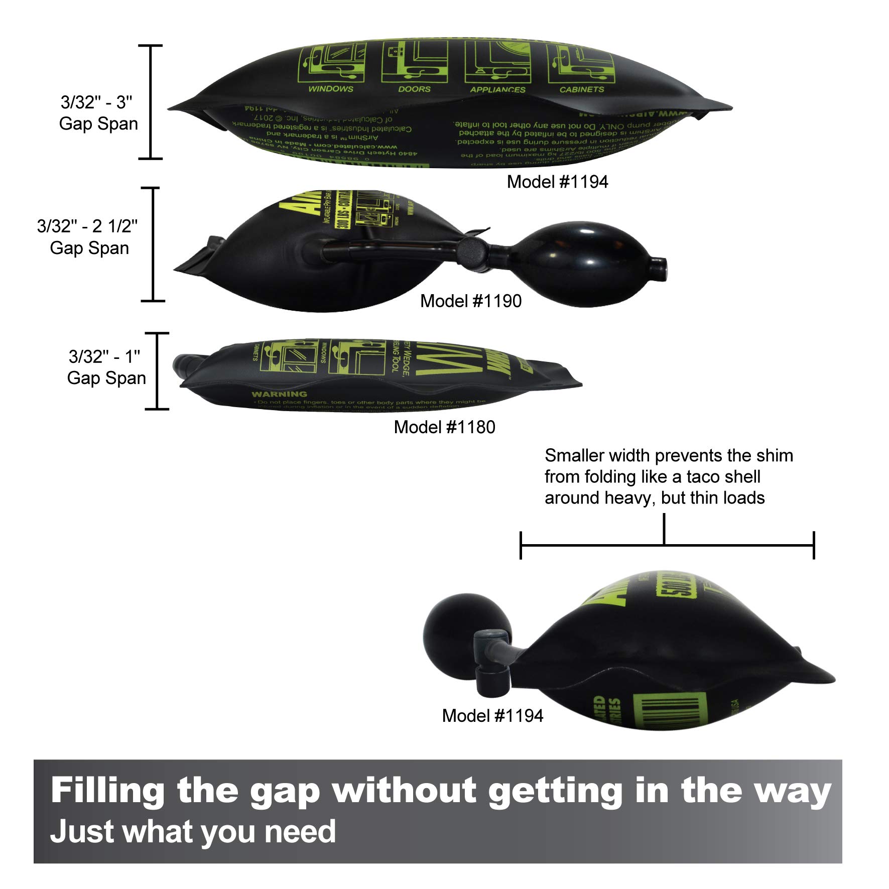 Calculated Industries 1132 AirShim Inflatable Pry Bars and